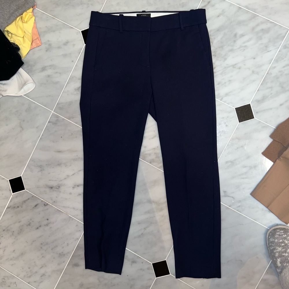 Navy Slim Cut Trousers